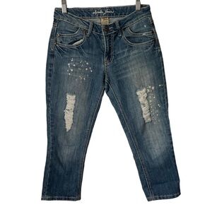 Apollo Distressed Cropped Jeans 3/4